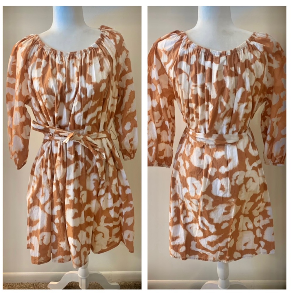 Elizabeth & James Balloon Sleeve Belted Dress